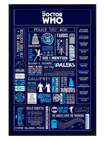 Gloss Black Framed Infographic - Doctor Who