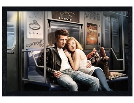 Black Wooden Framed Subway Ride - JJ Brando