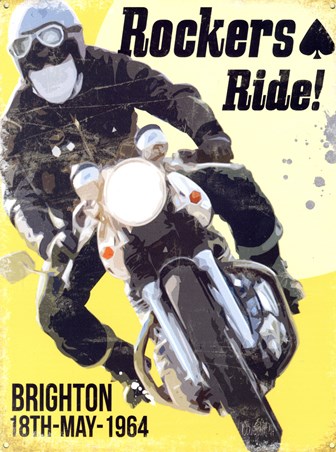 Rockers Ride Brighton 1964, Mods and Rockers Riots