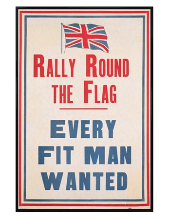 Gloss Black Framed Rally Round the Flag - Every Fit Man Wanted
