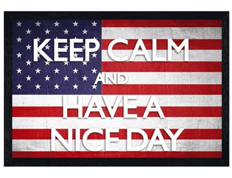 Black Wooden Framed Keep Calm - And Have a Nice Day!