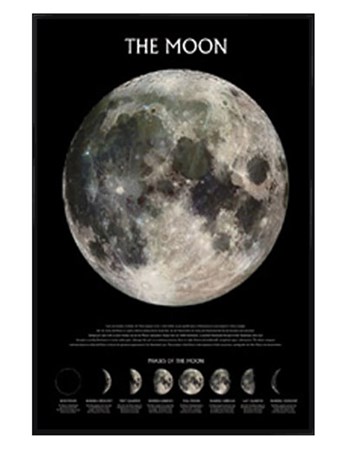 Gloss Black Framed Phases of the Moon, The Moon