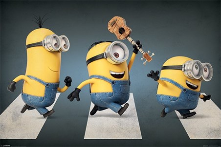  Minions Abbey Road Stuart Kevin and Bob Poster PopArtUK