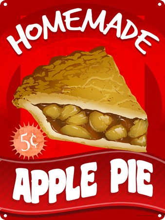 A Classic Treat, Homemade Apple Pie Tin Sign - PopArtUK