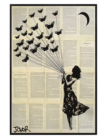 Gloss Black Framed Butterflying - Loui Jover