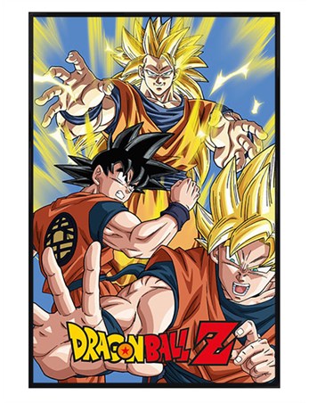 Gloss Black Framed Super Saiyan Goku - Dragon Ball Z