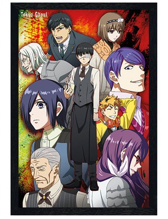 Black Wooden Framed Group - Tokyo Ghoul