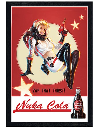 Black Wooden Framed Zap That Thirst Nuka Cola, Fallout 4