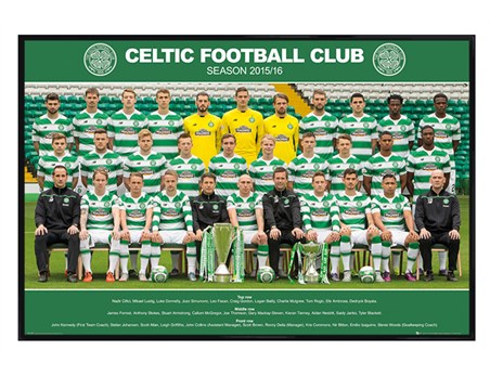Gloss Black Framed Team Photo 2015/16 - Celtic Football Club
