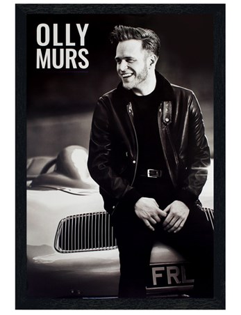 Black Wooden Framed Classic Car, Olly Murs Framed Poster - PopArtUK