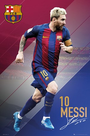 Lionel Messi 16/17, Barcelona Football Club Poster - Buy Online