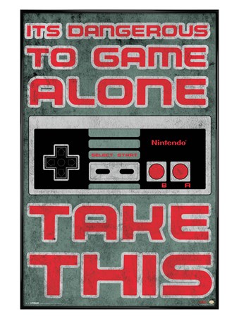 Gloss Black Framed Dangerous To Game - Nintendo