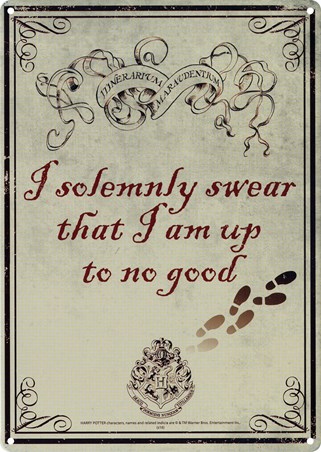 I Solemnly Swear, Harry Potter Tin Sign - Buy Online