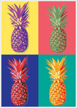 Taste of the Tropics, Pop Art Pineapple Poster - Buy Online