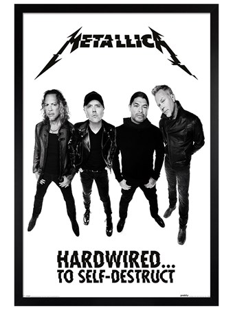 Black Wooden Framed Hardwired To Self-Destruct - Metallica