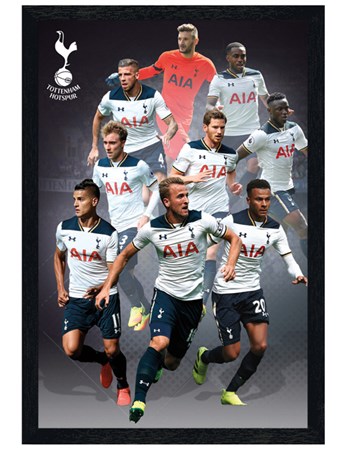 Black Wooden Framed Star Players 16/17 Hotspur - Tottenham FC