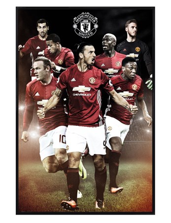Gloss Black Framed 2016/2017 Players - Manchester United FC