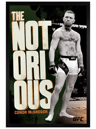 Black Wooden Framed Mystic Mac Monochrome - UFC: Conor McGregor