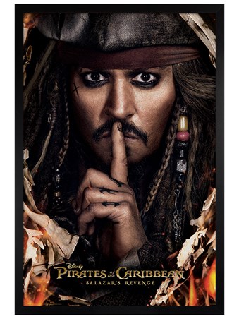 Black Wooden Framed Can You Keep A Secret - Pirates of the Caribbean