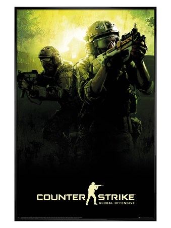 Gloss Black Framed Counter Strike - Team