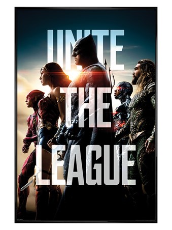 Gloss Black Framed Unite The League - Justice League