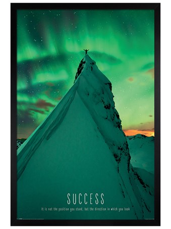 Black Wooden Framed Success - Motivational