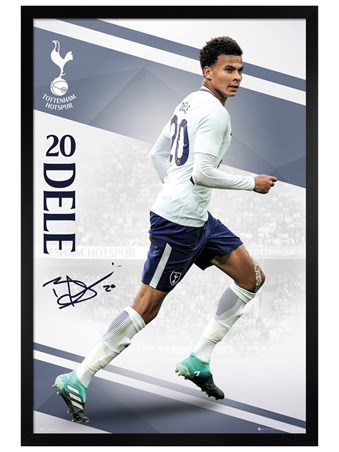 Black Wooden Framed Tottenham 17-18 - Dele Alli