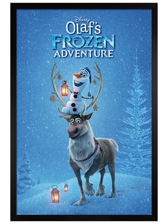 Black Wooden Framed Ready For Action - Olaf's Frozen Adventure