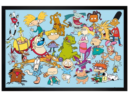 Black Wooden Framed Cartoon Favourites - Nickelodeon