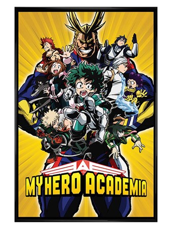 Gloss Black Framed Radial Character Burst - My Hero Academia