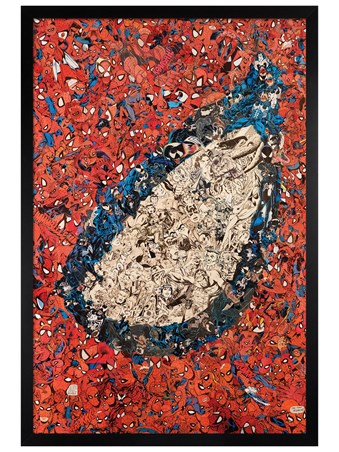 Black Wooden Framed Eye Montage - Spider-Man