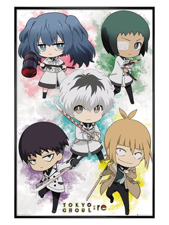 Gloss Black Framed Chibi Characters - Tokyo Ghoul