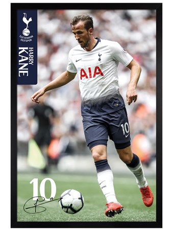 Black Wooden Framed Kane 18-19 - Tottenham