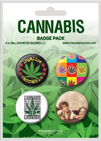 Cannabis Will Get You Through - Cannabis Button Badge Pack
