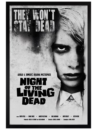 Black Wooden Framed Living Dead Girl - Night of the Living Dead