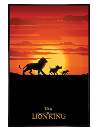 Gloss Black Framed Long Live The King - The Lion King Movie