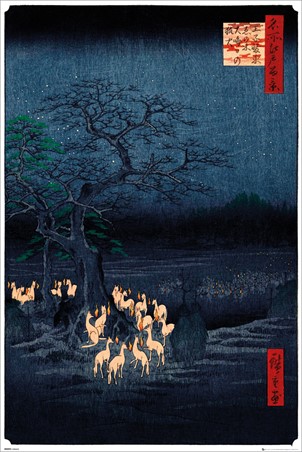 New Years Eve Foxfire, Utagawa Hiroshige