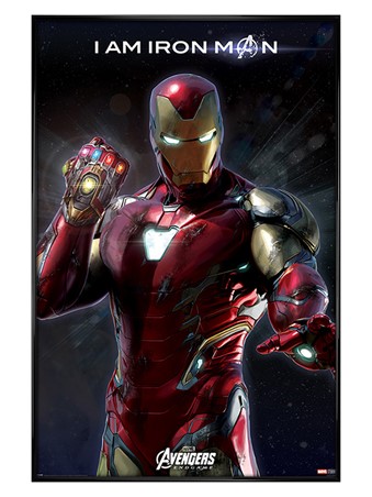 Gloss Black Framed I Am Iron Man - Avengers: Endgame