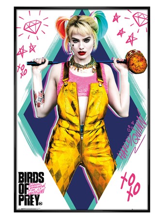 Gloss Black Framed Birds of Prey - Harley Quinn