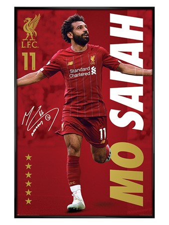 Gloss Black Framed Mo Salah - Liverpool FC