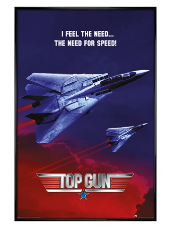 Gloss Black Framed The Need For Speed - Top Gun