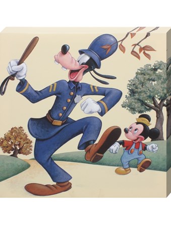 Police Officer Goofy, Walt Disney's Goofy Canvas Print - PopArtUK