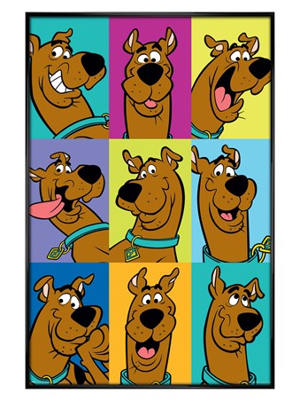Gloss Black Framed The Many Faces of Scooby Doo - Scooby Doo