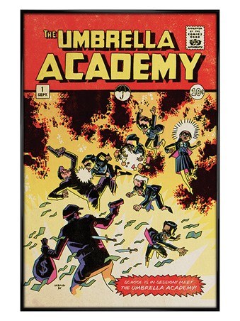 Gloss Black Framed School is in Session - The Umbrella Academy