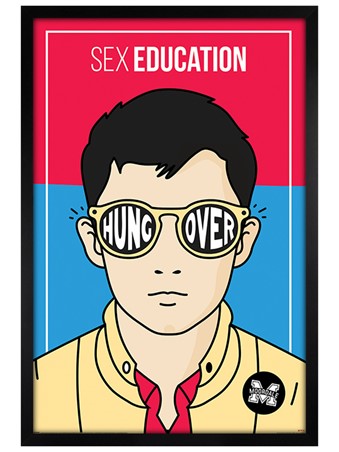 Black Wooden Framed Hungover - Sex Education