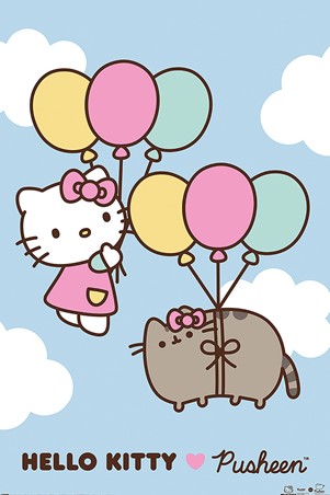 Up Up and Away, Pusheen x Hello Kitty