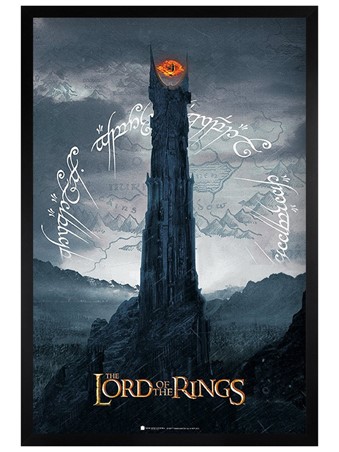 Black Wooden Framed Tour de Sauron, Lord of the Rings