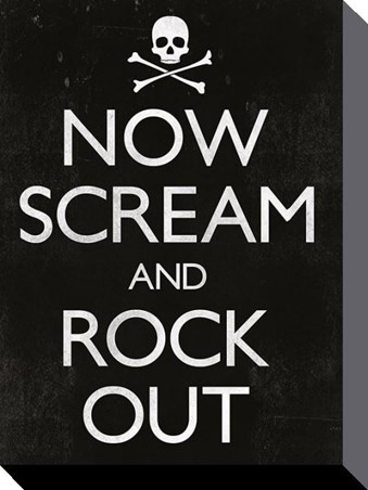 Now Scream & Rock Out, Keep Rocking Large Canvas Print 