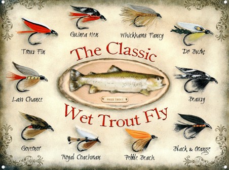 The Classic, Wet Trout Fly Tin Sign - Buy Online