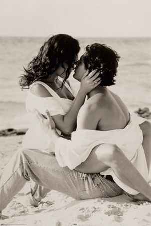 Beach Romance - Black and White Photography